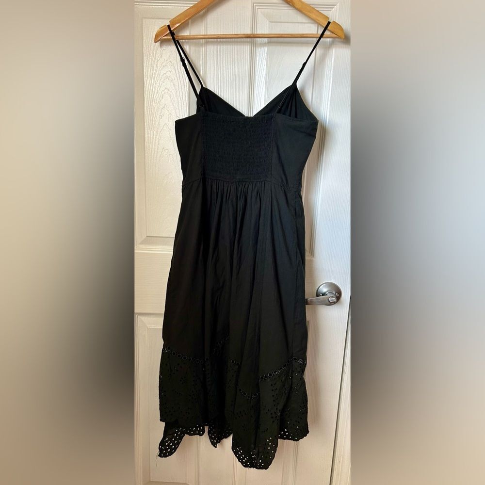 Whimsigoth Black Cotton Lace Handkerchief Hem Midi Dress Universal Thread Small - Picture 16 of 16